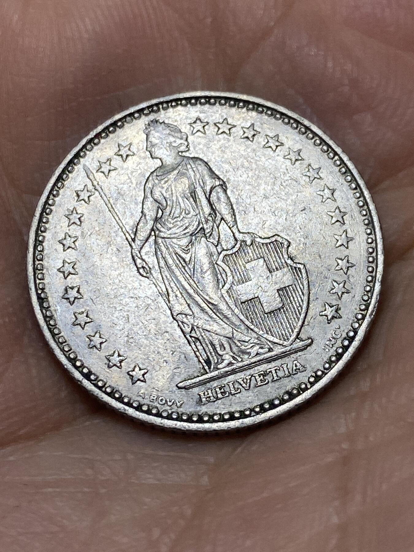 2026年第三场(总第一百七十二场）外国好品散币场(免佣金) 瑞士🇨🇭1989年1法郎(第五版，B标伯尔尼造)