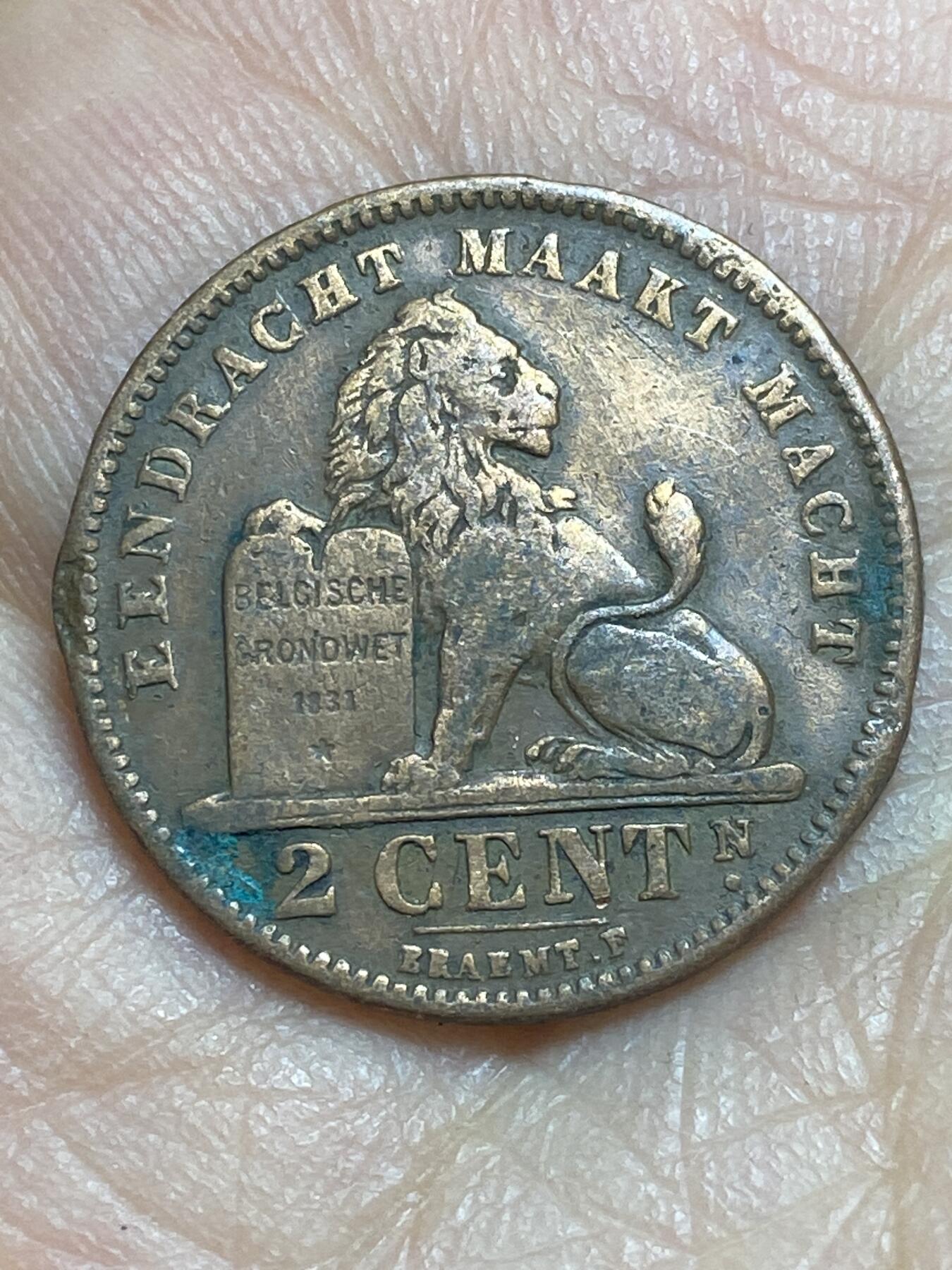 2026年第三场(总第一百七十二场）外国好品散币场(免佣金) 比利时🇧🇪1905年2分(利奥波德二世时期，荷语版)