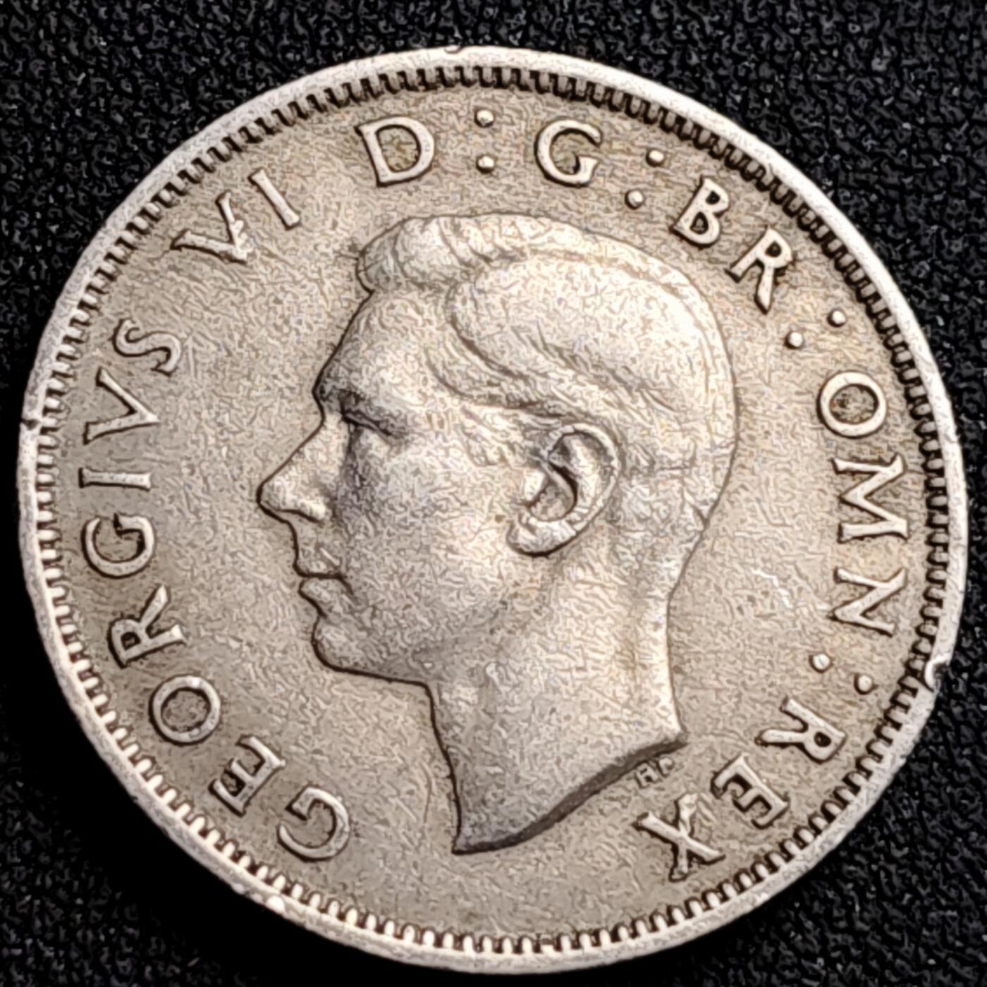 泉币菌-第162场- 新年第五场 精品福利场 英国2先令佛罗林 乔治六世国王1947年 28mm