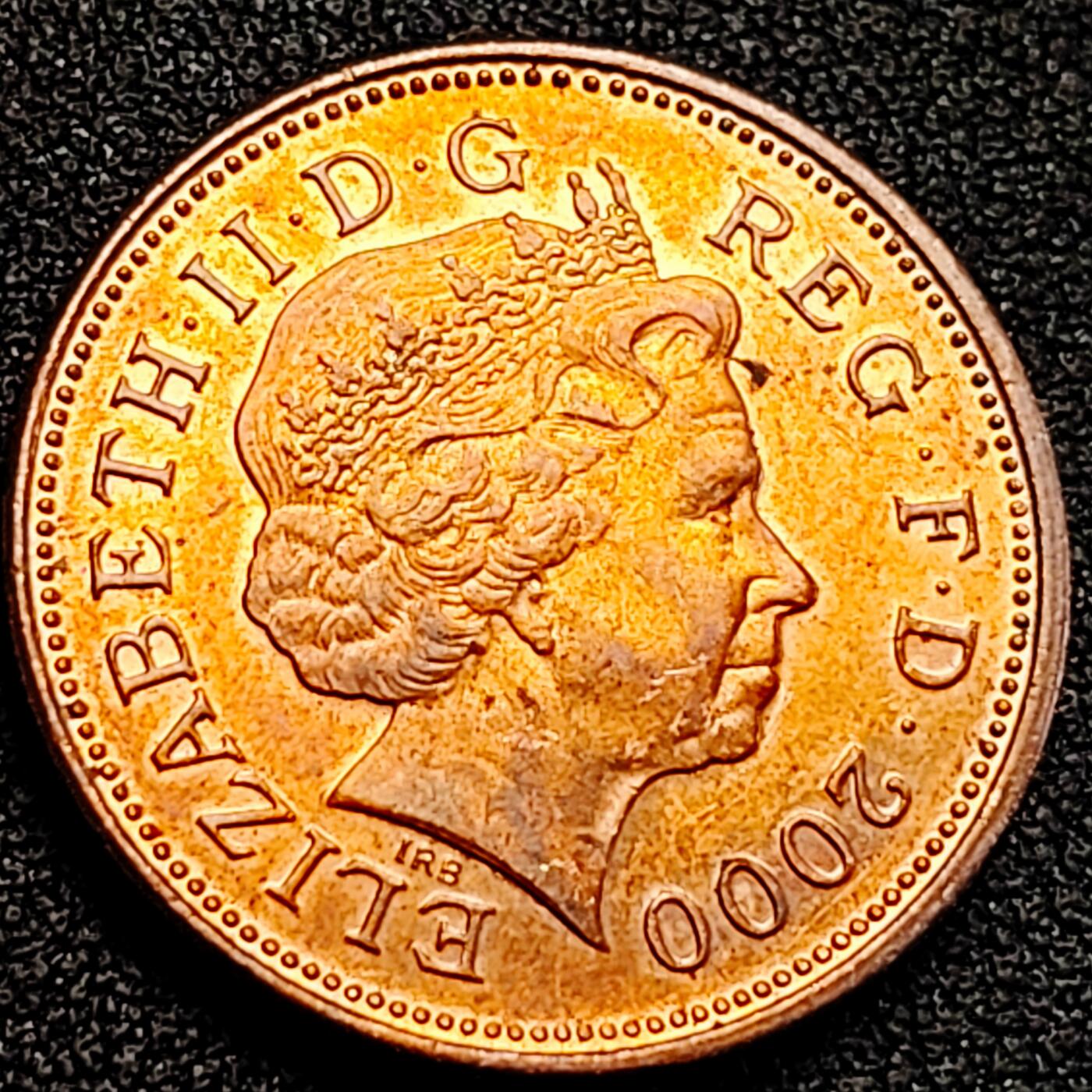 泉币菌-第162场- 新年第五场 精品福利场 千禧年 原铜光极美 英国2便士英国 威尔士皇冠25.9mm 硬币钱币货币 保真外币