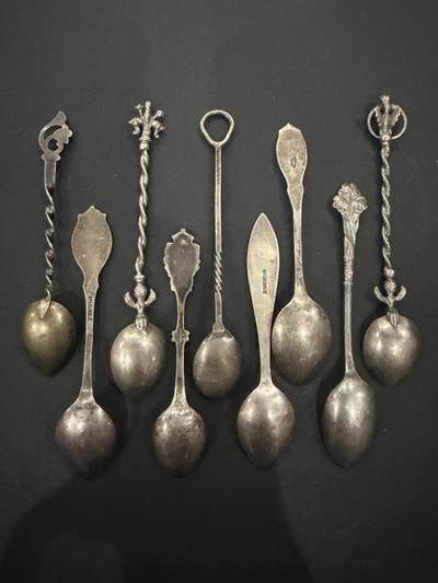 海外回流精品拍卖（五一专场） 欧洲回流纯银咖啡勺9把，58.6g。含银量900左右