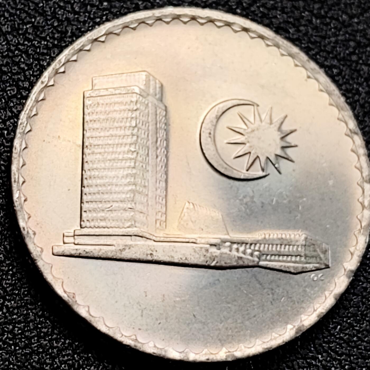 泉币菌-第163场-新年第六场 精品福利场 原光UNC 大厦版 马来西亚50分1987年 老版 直径27.78mm 