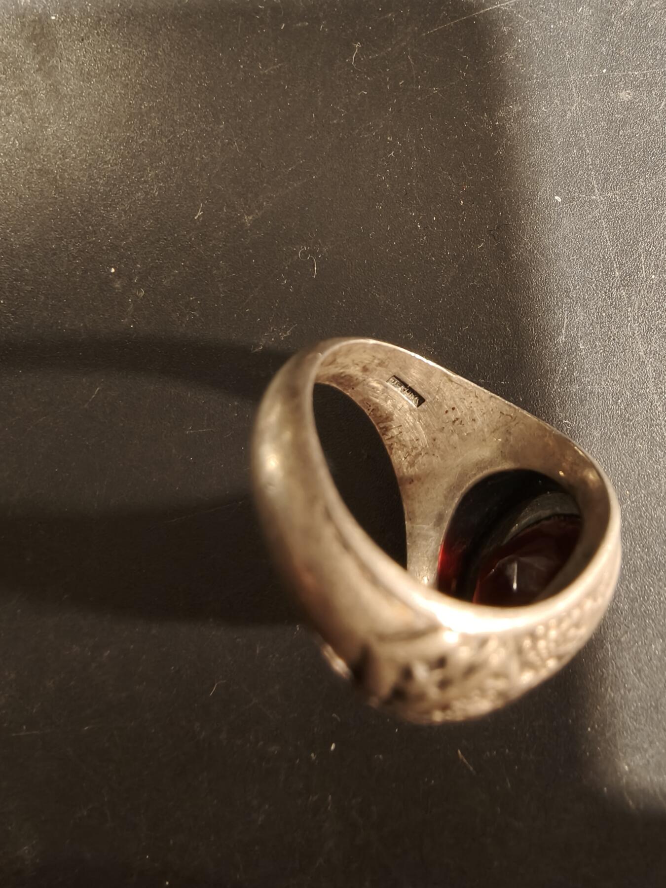 老王徽章第174期 美国二战海军戒指    925银    雕刻精美    11.4g