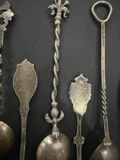 海外回流精品拍卖（五一专场） 欧洲回流纯银咖啡勺9把，58.6g。含银量900左右