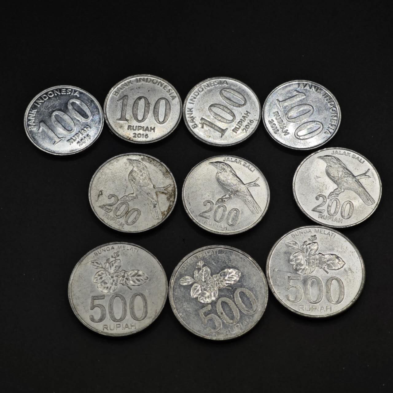 【淘币小摊】实时拍第八百四十一拍   散币批量币场   满百包邮可预留二周 每周一统一发货   印尼100-500卢比铝币10枚