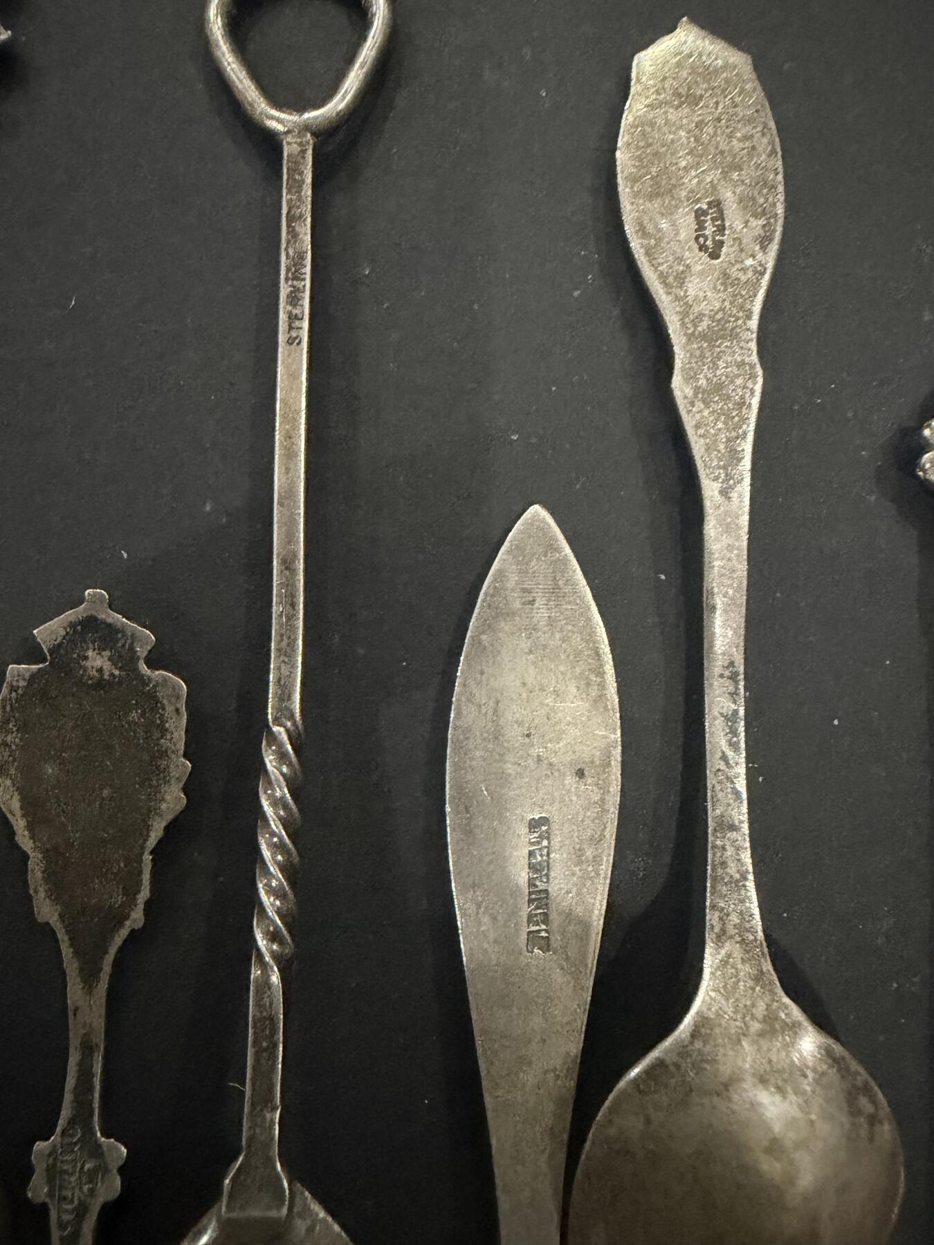 海外回流精品（欧美专场） 欧洲回流纯银咖啡勺9把，58.6g。