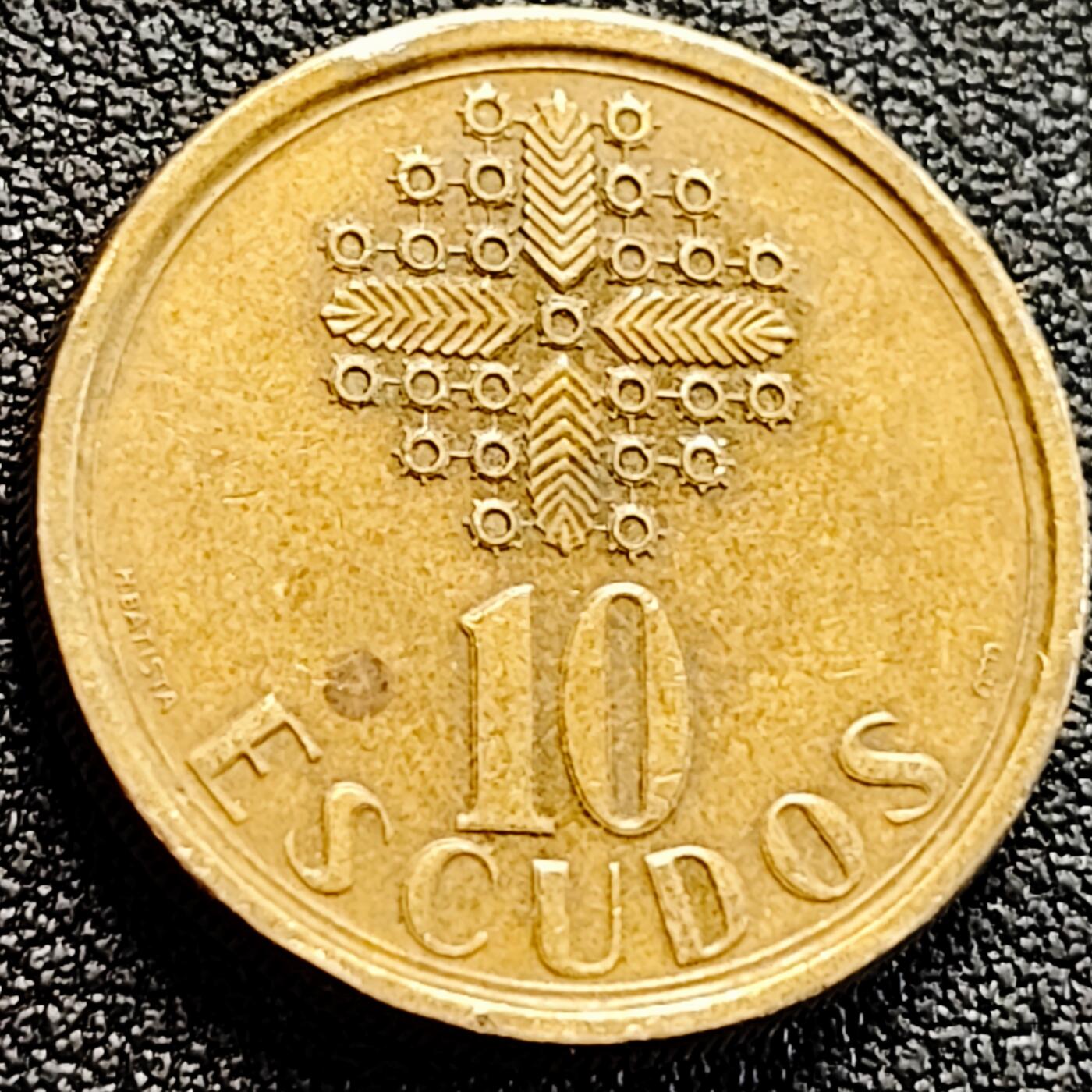 泉币菌-第162场- 新年第五场 精品福利场 葡萄牙10埃斯库多1987年 直径23.5mm 