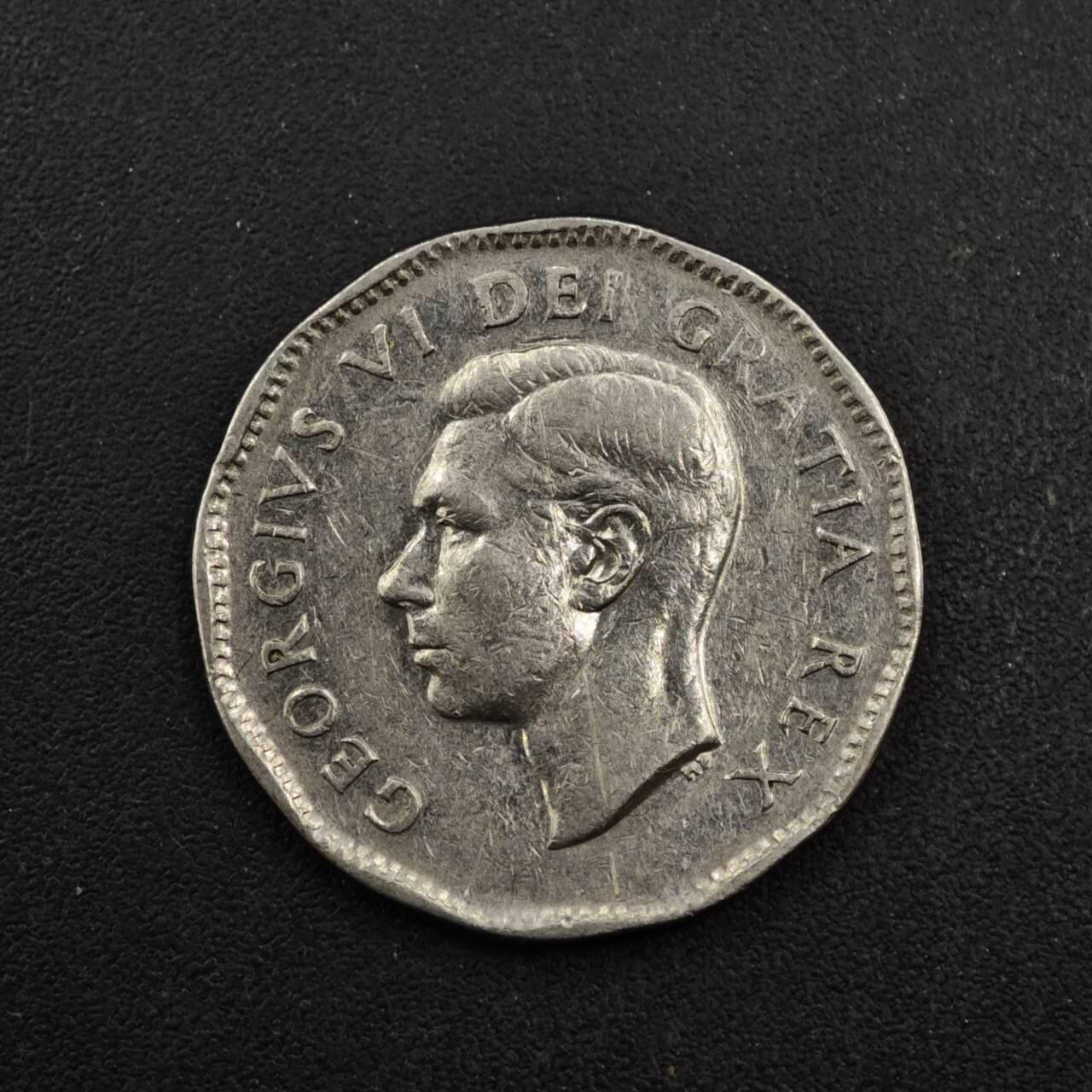 【淘币小摊】实时拍第八百四十一拍   散币批量币场   满百包邮可预留二周 每周一统一发货   加拿大1949年乔治六世5分镍币