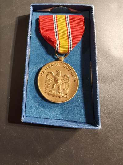 老王徽章第174期 - 美国国防服役奖章    原盒(早期小蓝盒)