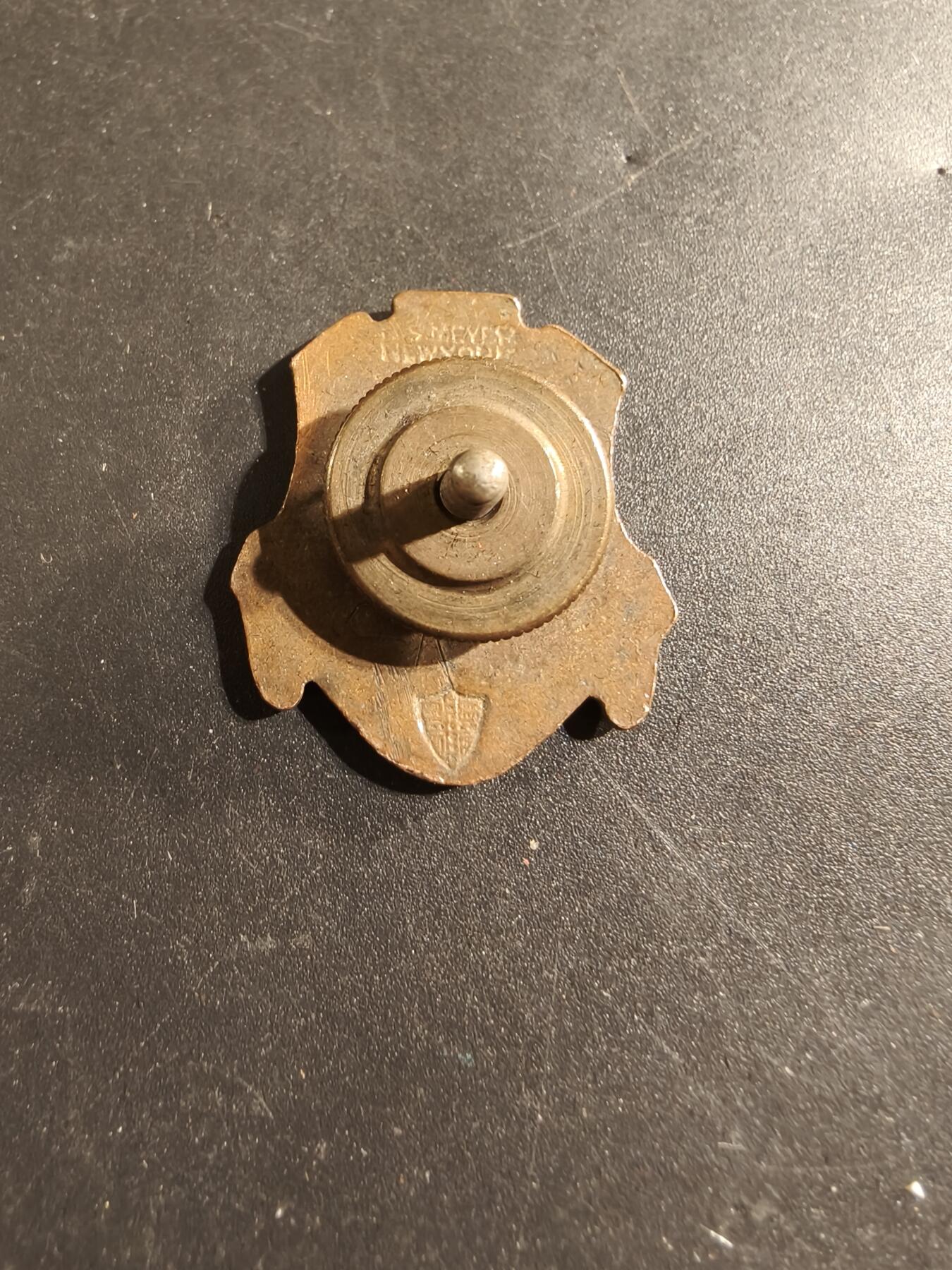 老王徽章第174期 美国陆军第6步兵团证章    早期轮转铜质珐琅