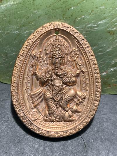 精美紫铜象神护身牌一个， - 精美紫铜象神护身牌一个，