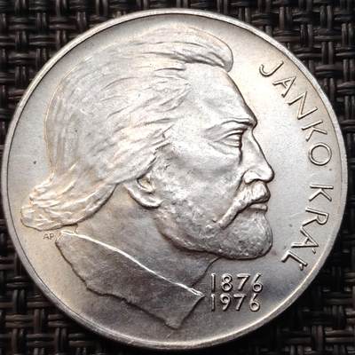 布加迪🐬～世界钱币(上海)🌾第 268 期 /  各国套币和散币 - 捷克斯洛伐克 1976年 100克朗纪念银币 知名人物杨科卡尔