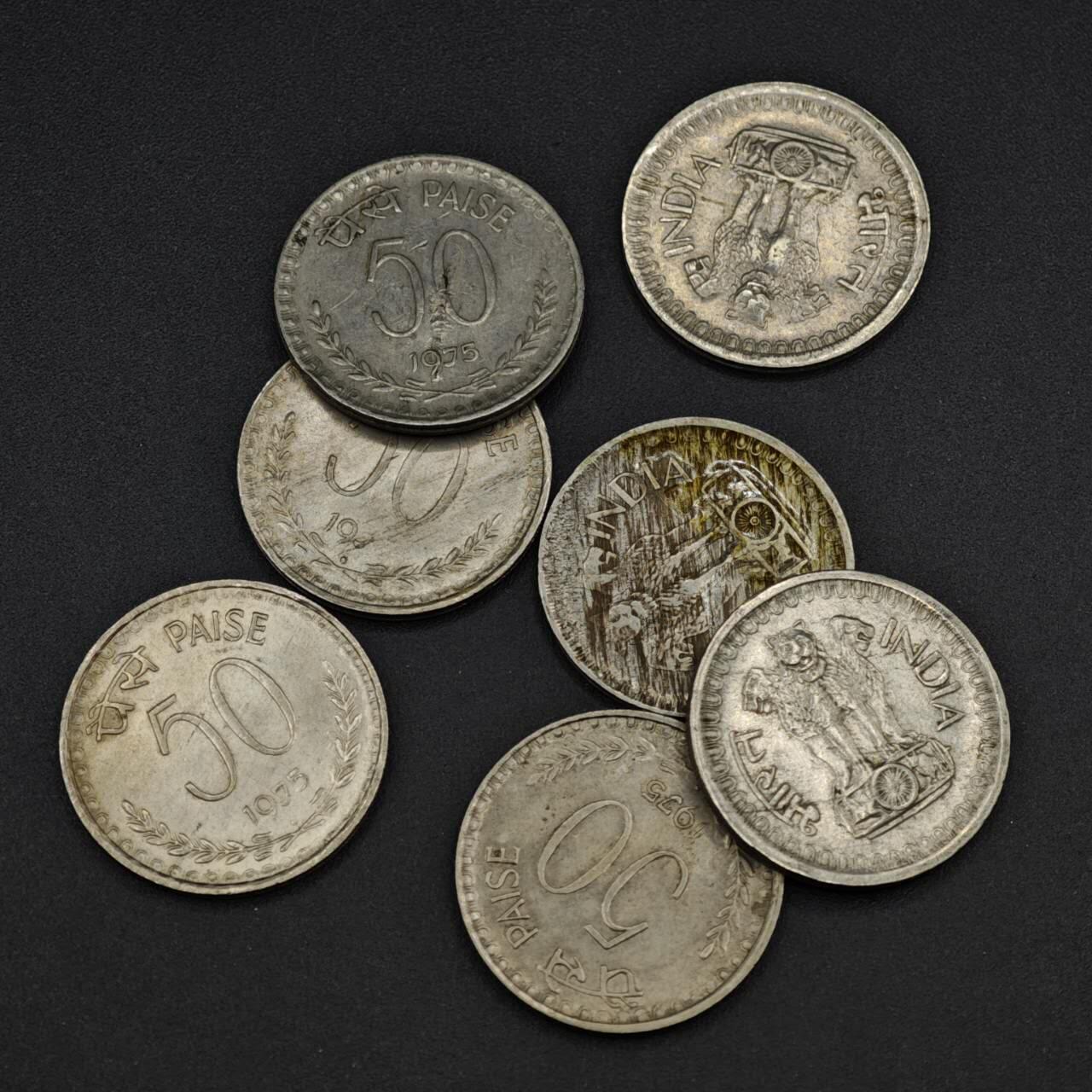 【淘币小摊】实时拍第八百四十一拍   散币批量币场   满百包邮可预留二周 每周一统一发货   印度50派沙7枚