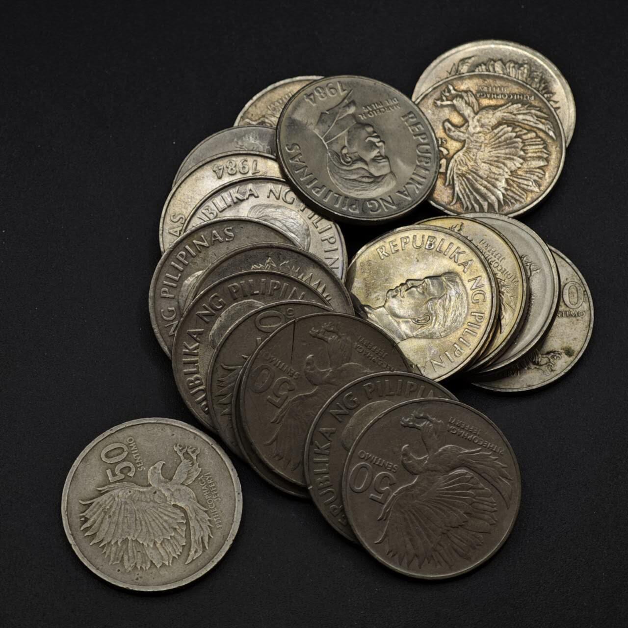 【淘币小摊】实时拍第八百四十一拍   散币批量币场   满百包邮可预留二周 每周一统一发货   菲律宾50分20枚