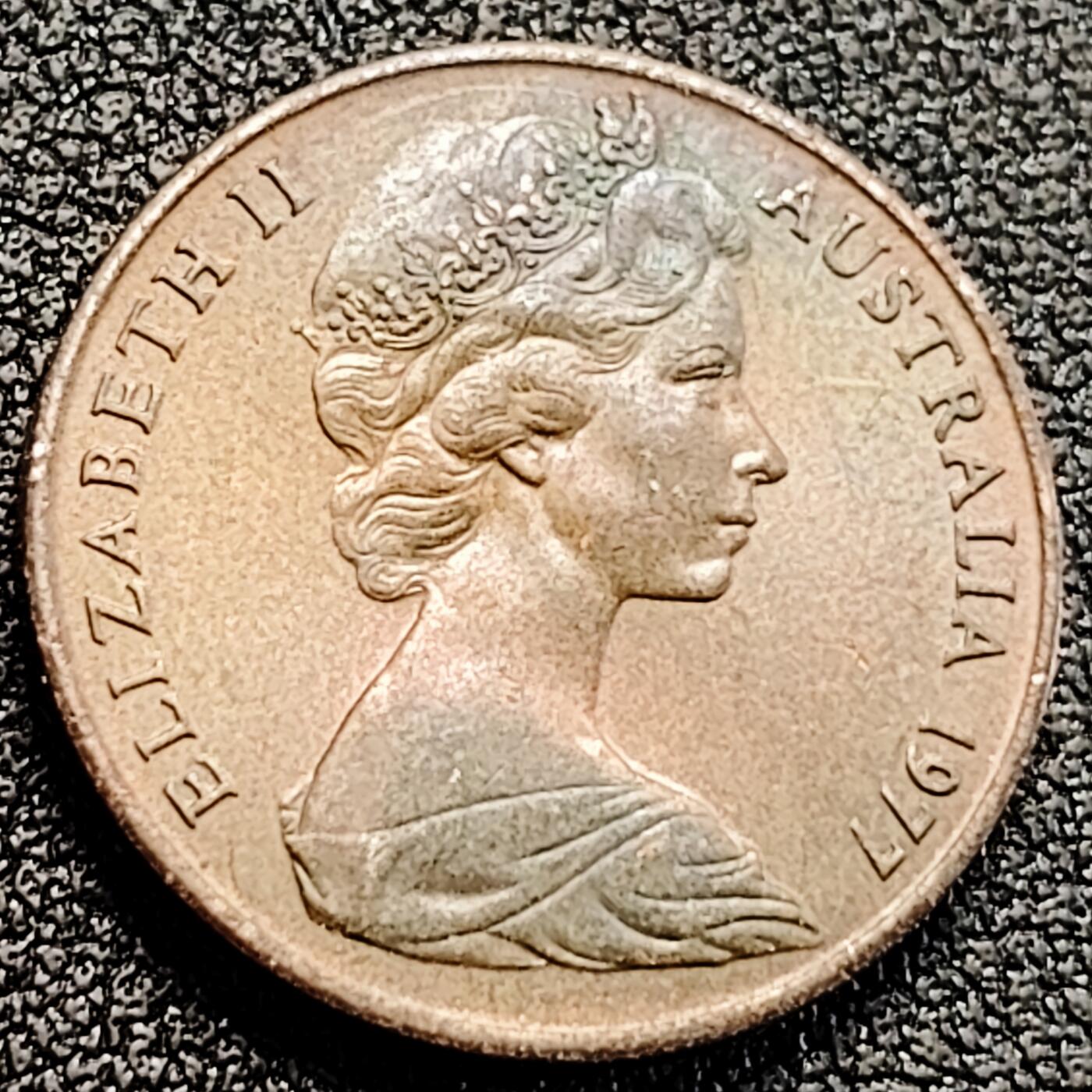 泉币菌-第162场- 新年第五场 精品福利场 1977 澳大利亚2分铜币 伞蜥蜴斗篷蜥 21.5mm 大洋洲