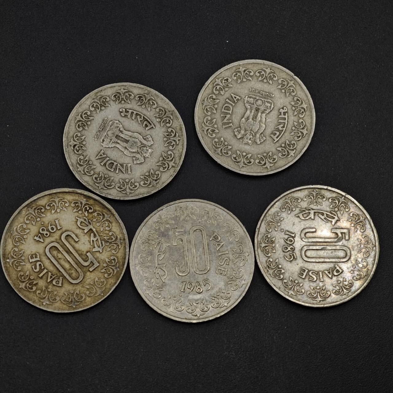 【淘币小摊】实时拍第八百四十一拍   散币批量币场   满百包邮可预留二周 每周一统一发货   印度50派沙5枚