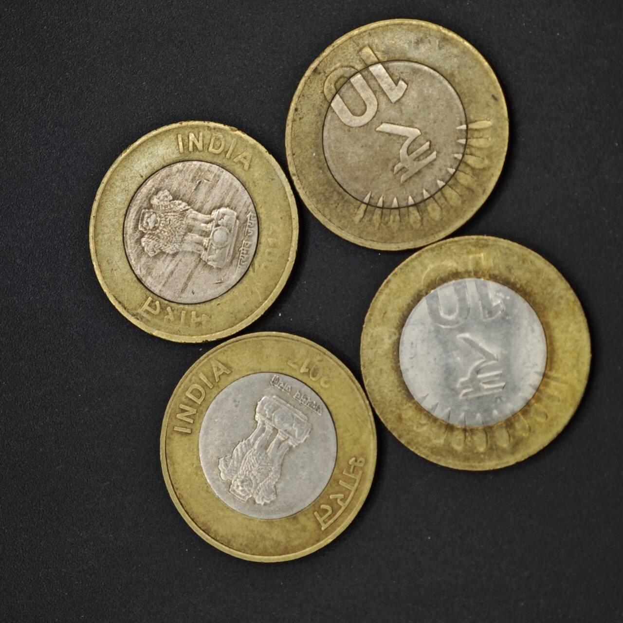 【淘币小摊】实时拍第八百四十一拍   散币批量币场   满百包邮可预留二周 每周一统一发货   印度10卢比4枚