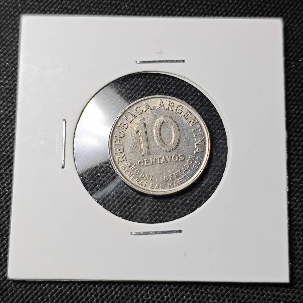 KK钱币收藏小铺  第386期  2月预留时间 周末发货  阿根廷10分纪念币 