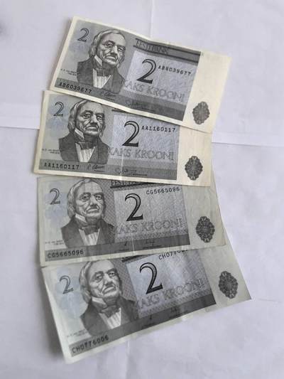 各国外币第107期 无佣金 - 爱沙尼亚2克朗  4张