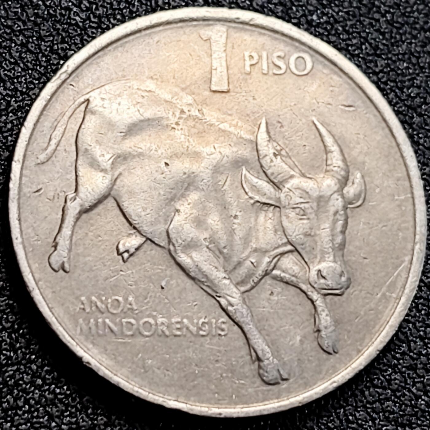 泉币菌-第163场-新年第六场 精品福利场 公牛 菲律宾1比索硬币 直径29MM 