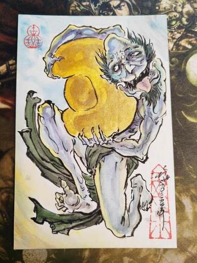 阳大大卡牌拍卖第91期（持续收拍品，周二晚上九点截拍，进群福利早知道） - 【手绘大卡】启读文化 沈鑫 五鬼运财 2026年马上发财