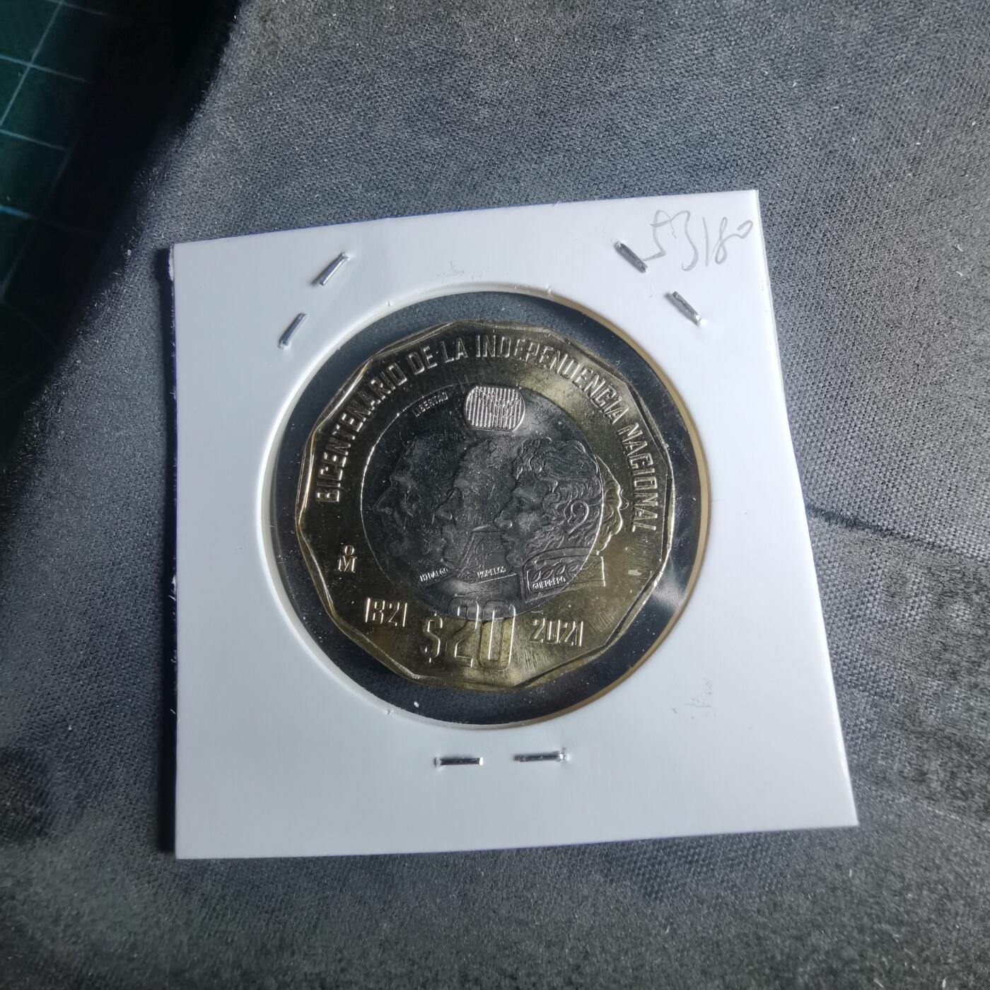 沼泽如烟--第953场 墨西哥2021年20比索纪念币