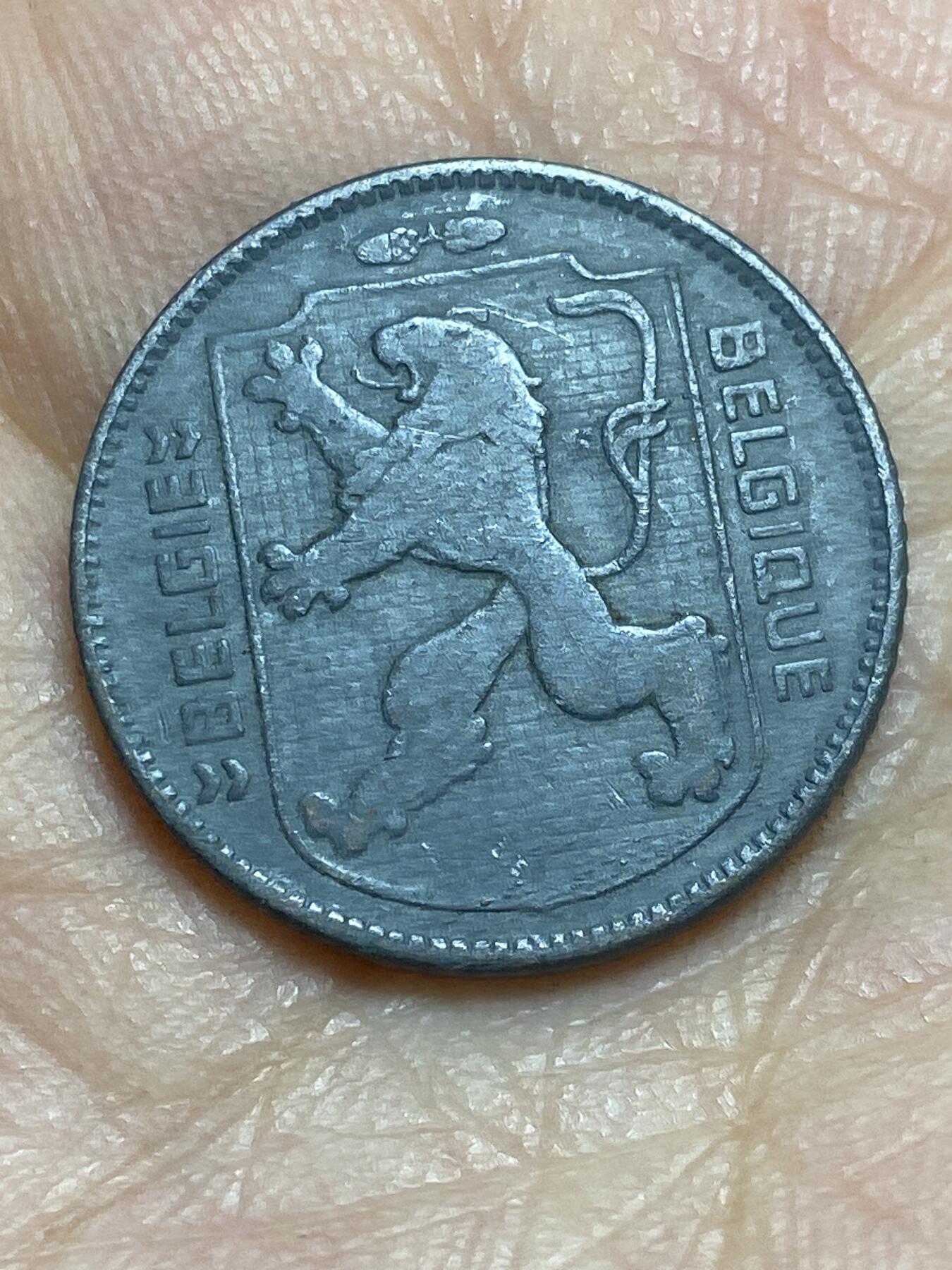 2026年第三场(总第一百七十二场）外国好品散币场(免佣金) 比利时🇧🇪1943年1法郎(二战德国占领时期，左荷语右法语版)