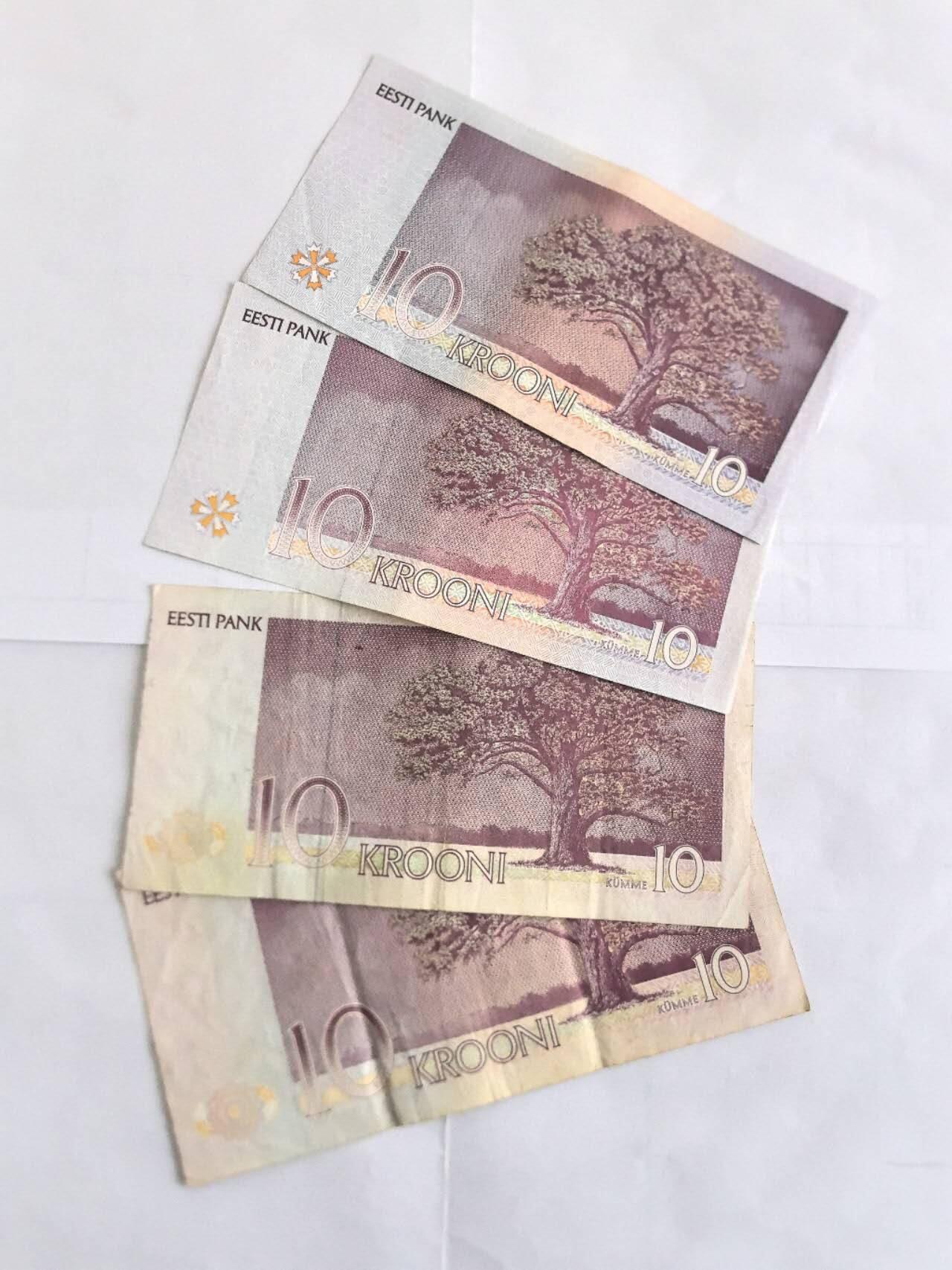 各国外币第107期 无佣金 爱沙尼亚10克朗8品左右  4张