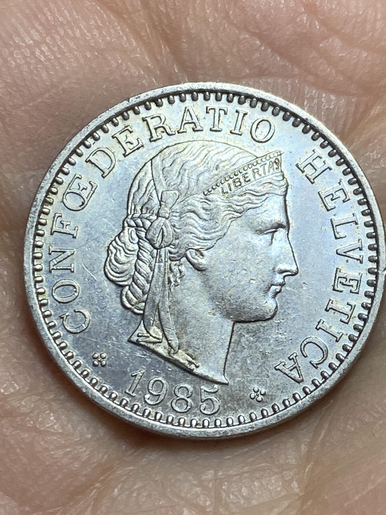 2026年第三场(总第一百七十二场）外国好品散币场(免佣金) 瑞士🇨🇭1985年20拉彭(第三版，无标版)