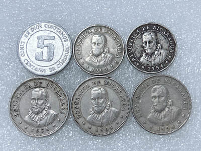 第一海外回流一元起拍收藏 散集专场  第287期 - 尼加拉瓜硬币 6枚