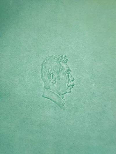 1月5日 🌏全球币章 - 珍稀品：鲁迅头像 水印纸 约A4纸大小