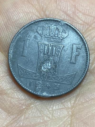 2026年第三场(总第一百七十二场）外国好品散币场(免佣金) - 比利时🇧🇪1943年1法郎(二战德国占领时期，左荷语右法语版)