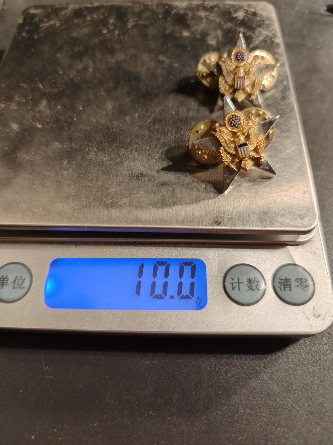 老王徽章第174期 美国陆军参谋部军官领章一组     50年代版本    925银质珐琅    10g