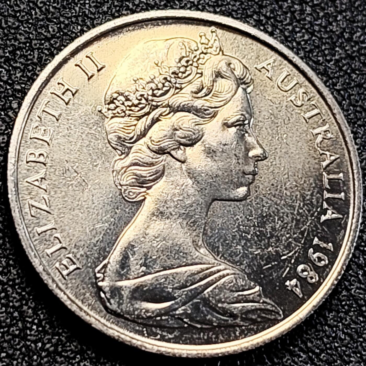 泉币菌-第163场-新年第六场 精品福利场 原光美品 澳大利亚1984年10分硬币 伊丽莎白二世 华丽琴鸟 23.6mm