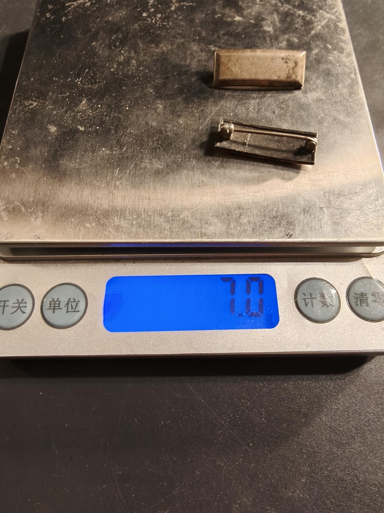 老王徽章第174期 美国陆军中尉军衔一组    二战时期横针版   925银    7g