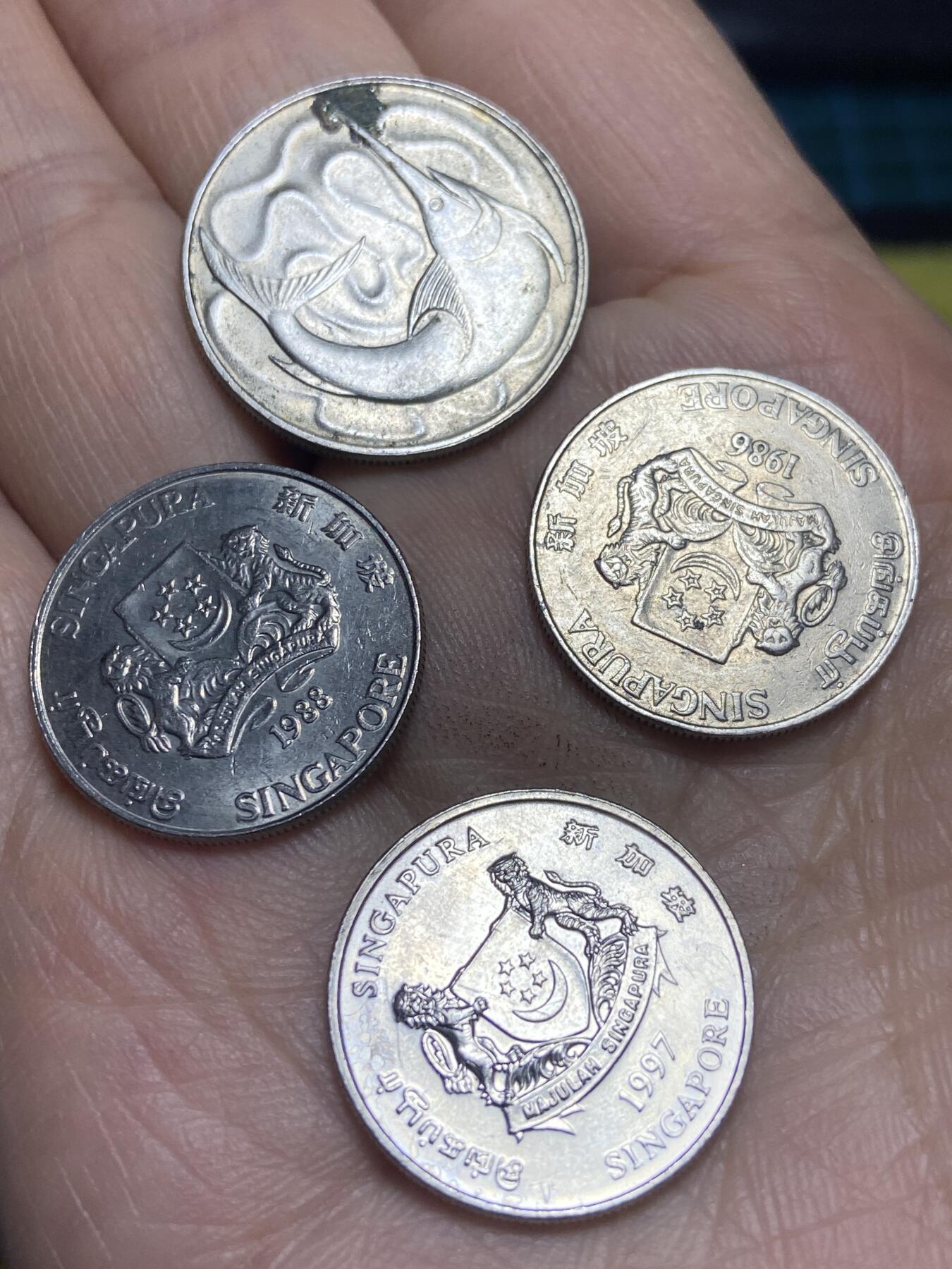 2026年第三场(总第一百七十二场）外国好品散币场(免佣金) 新加坡🇸🇬4枚：1981年20分，1986年88年97年20分