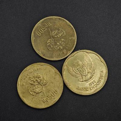 【淘币小摊】实时拍第八百四十一拍   散币批量币场   满百包邮可预留二周 每周一统一发货   - 印尼500卢比3枚