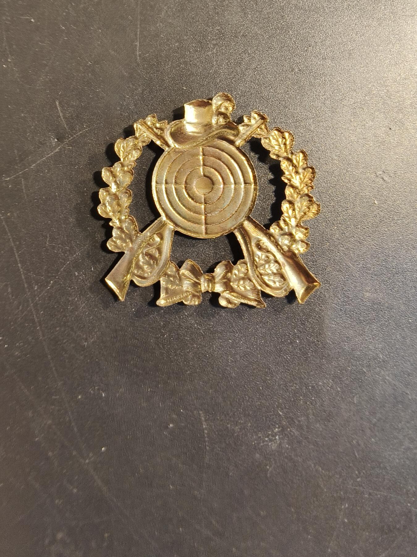 老王徽章第174期 德国射击协会帽徽   缺背杆