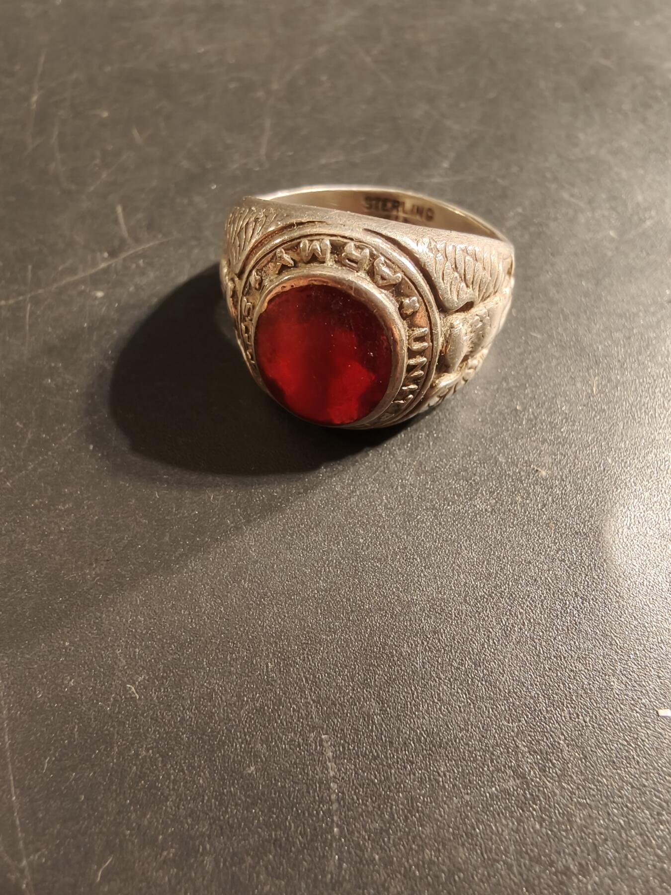 老王徽章第174期 美国陆军戒指    925银   雕刻精美     9.7g