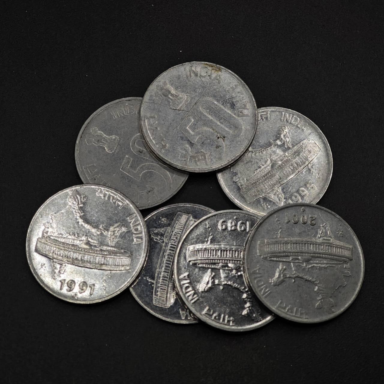 【淘币小摊】实时拍第八百四十一拍   散币批量币场   满百包邮可预留二周 每周一统一发货   印度50派沙7枚