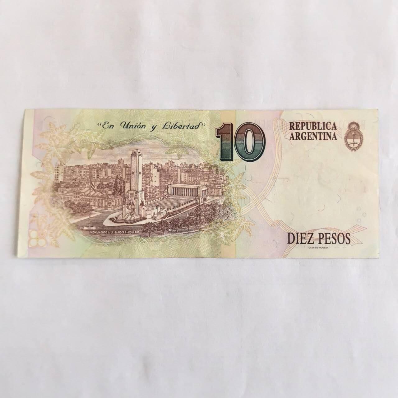 各国外币第107期 无佣金 阿根廷10比索 1993年美品