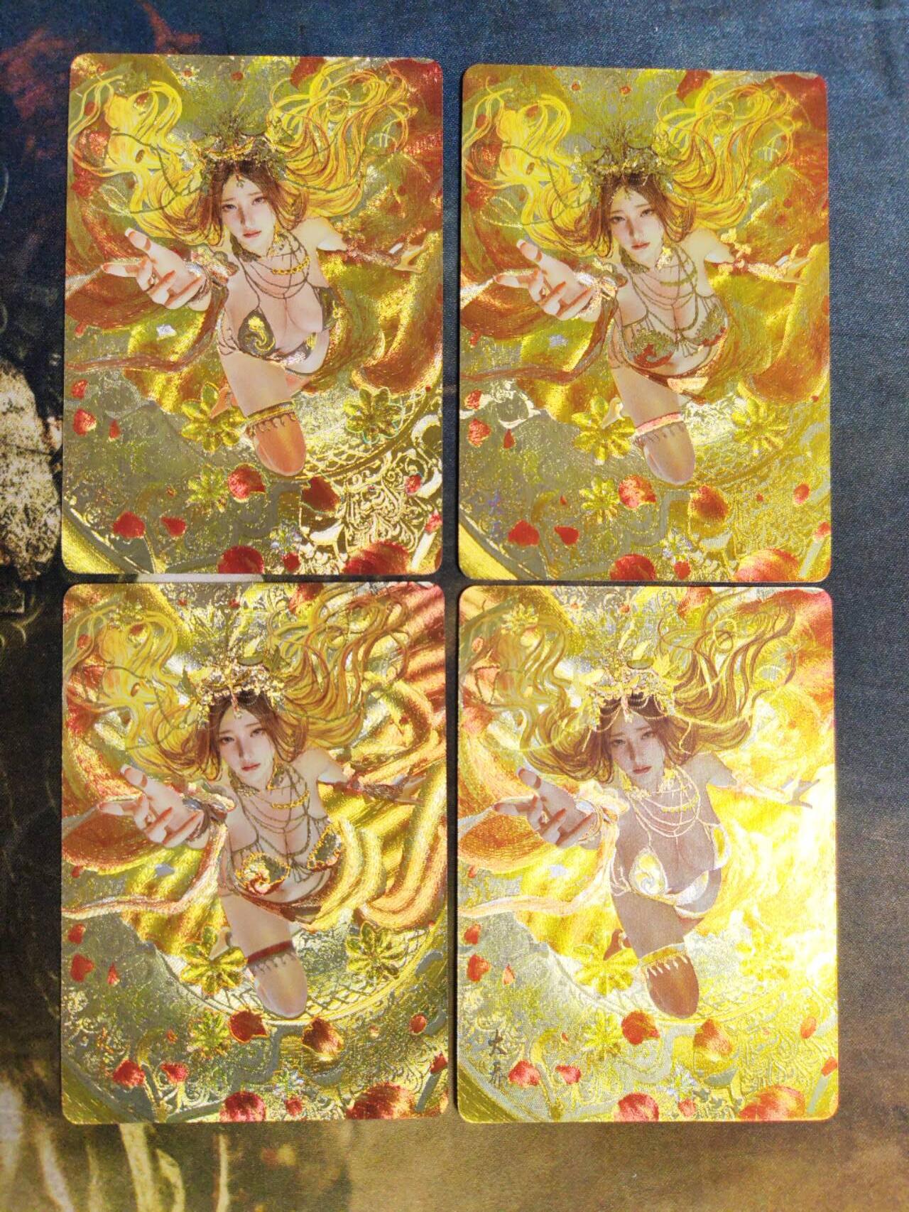 阳大大卡牌拍卖第91期（持续收拍品，周二晚上九点截拍，进群福利早知道） 【双服饰】焱卡文化 刷子 粗闪+粗冷 双服饰4张