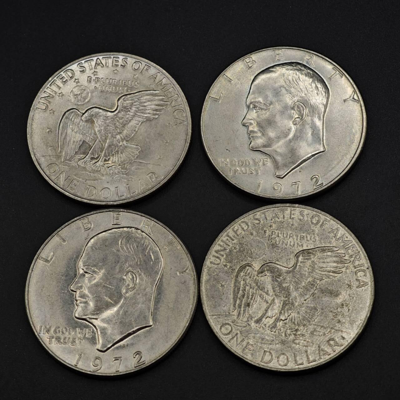 【淘币小摊】实时拍第八百四十一拍   散币批量币场   满百包邮可预留二周 每周一统一发货   美国月球鹰美元4枚