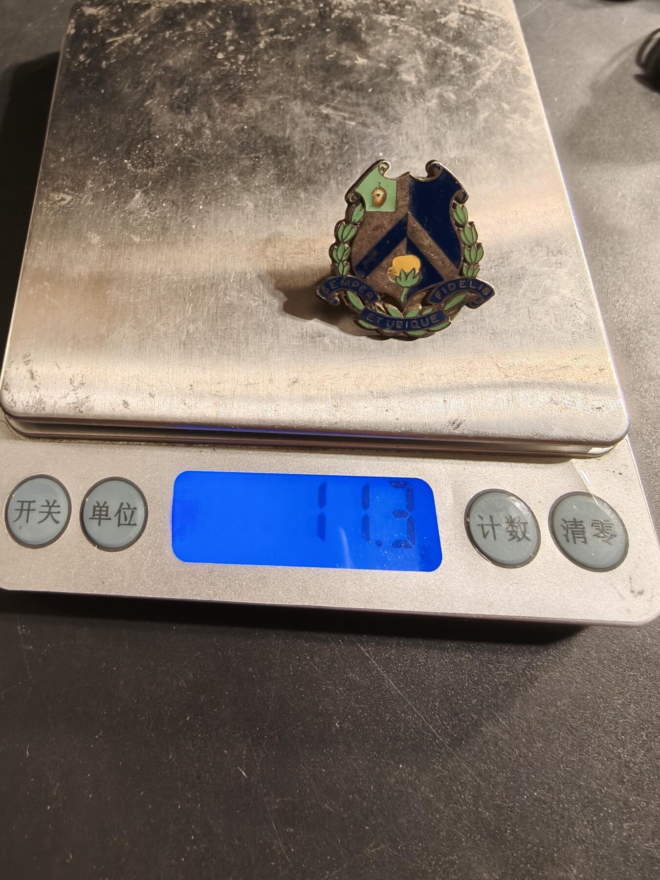 老王徽章第174期 美国陆军第346步兵团证章    二战时期轮转版   925银质珐琅    11.3g