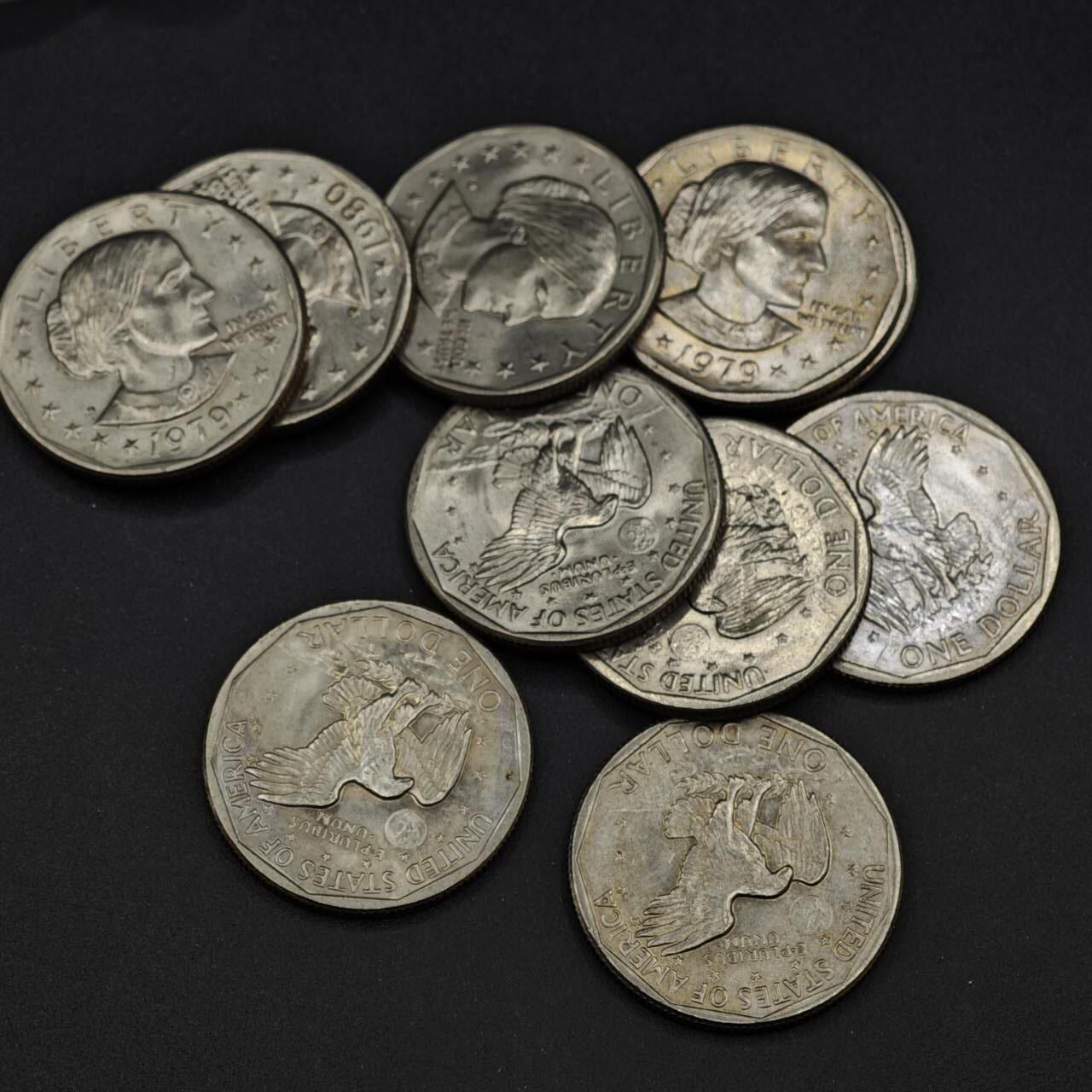 【淘币小摊】实时拍第八百四十一拍   散币批量币场   满百包邮可预留二周 每周一统一发货   美国苏珊美元10枚