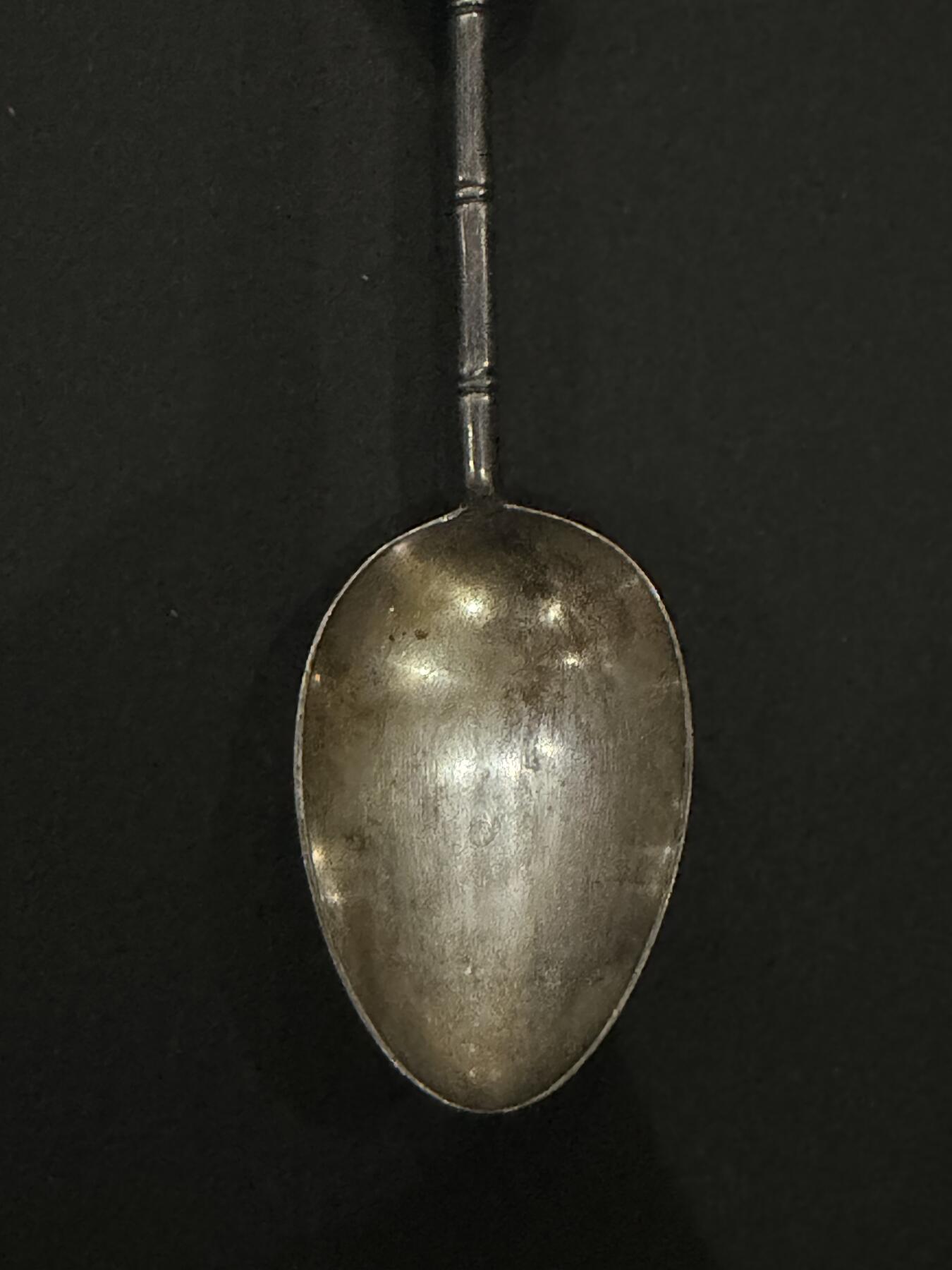 海外回流精品（欧美专场） 欧洲回流清代福禄寿纯银勺子，12cm，11.5g，工艺精美