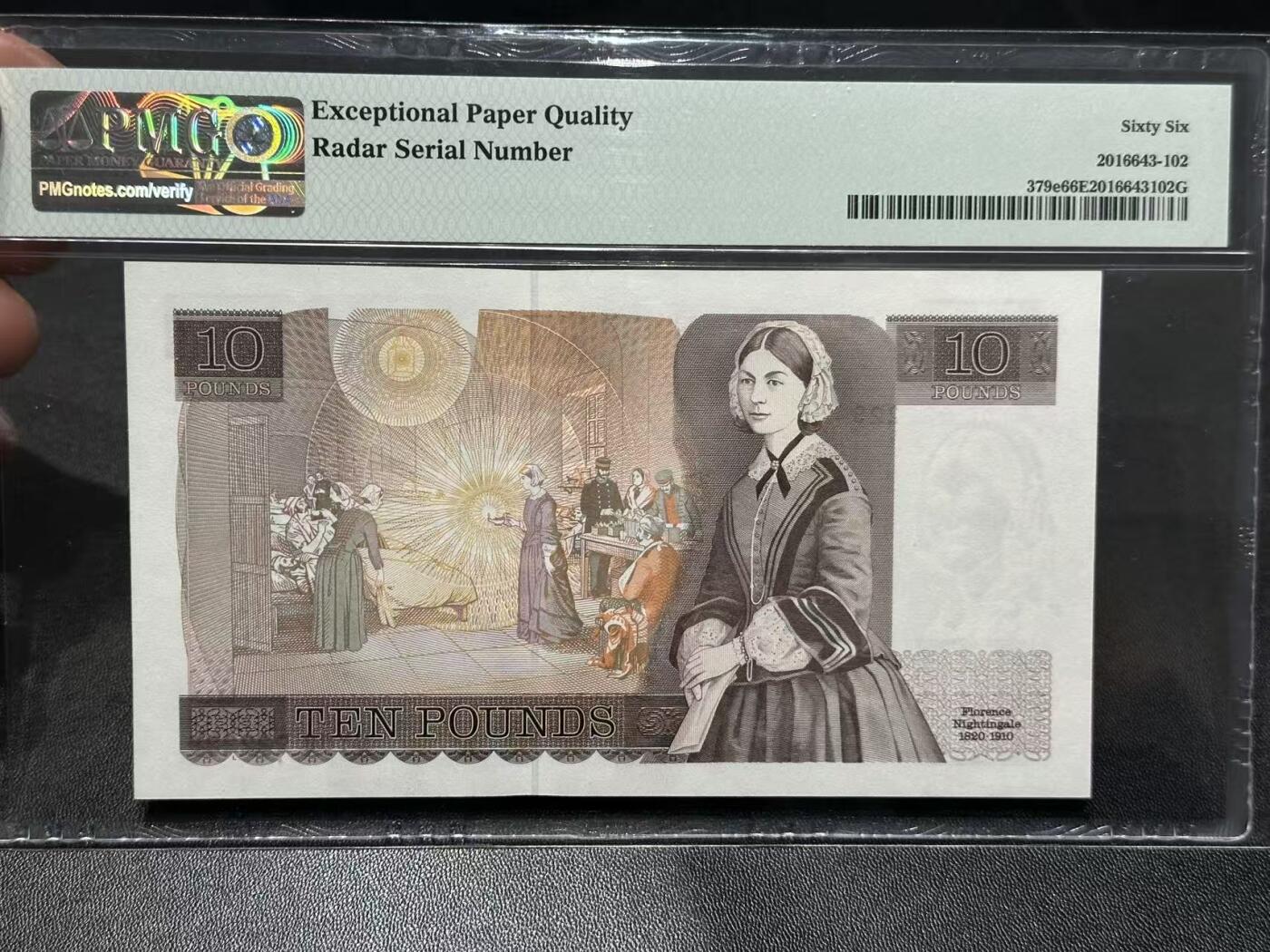 🎉🎉🎉《外钞收藏家》第六百期（年度庆典场）（本平台长期征集拍品、欢迎藏友们联系合作）❤️❤️❤️ 1988-91年英国D序列10镑 PMG66 无47 雷达号 朦胧号