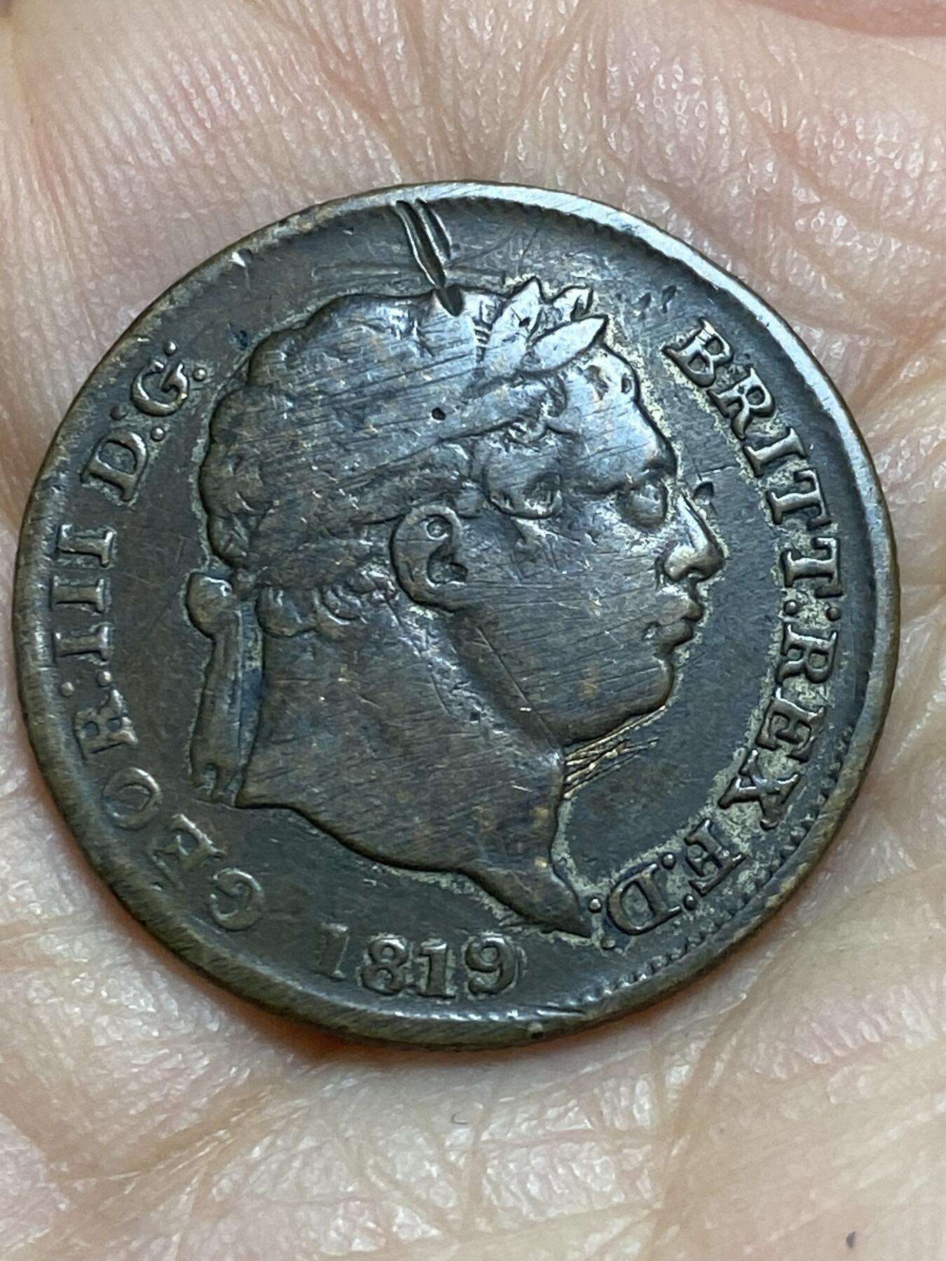 2026年第三场(总第一百七十二场）外国好品散币场(免佣金) 英国🇬🇧1819年1先令铜制代币(乔治三世时期)