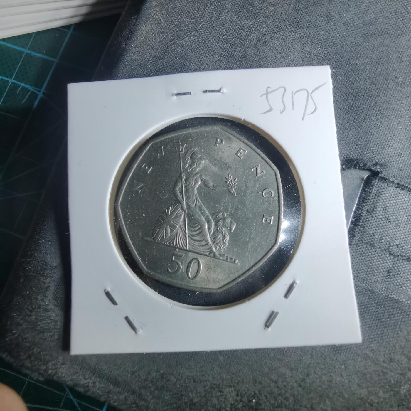 沼泽如烟--第953场 英国1969年50便士