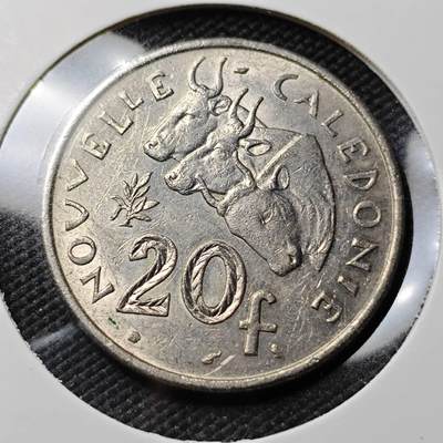 KK钱币收藏小铺  第386期  2月预留时间 周末发货 -  1972法属新喀里多尼亚20法郎
